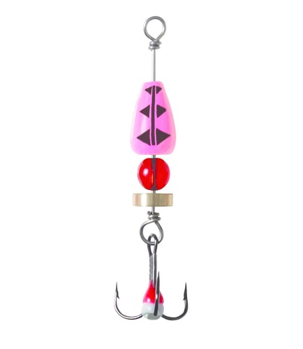 Clam 109703 Time Bomb Spoon, 1/4 Oz Size 8, Glow Red Tiger