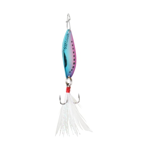 Clam 110855 Panfish Leech Flutter Spoon, 1/32oz, Size 14, Rainbow
