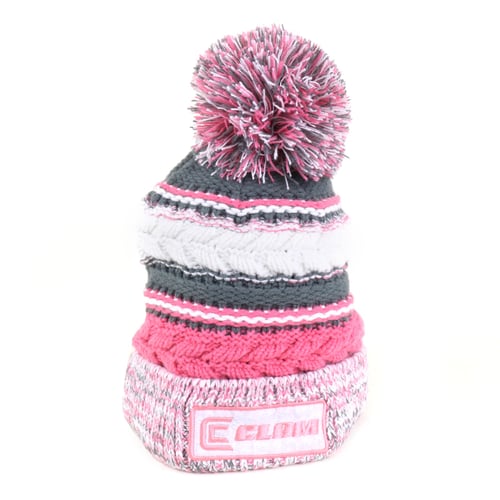 Clam 10600 Pink Knit Pom Stocking Hat