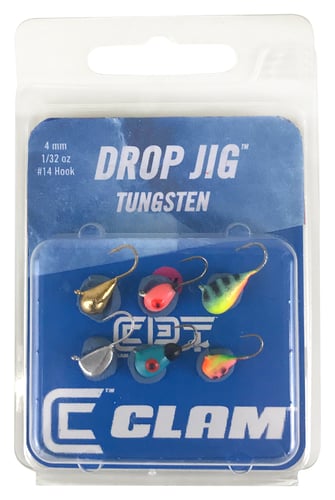 Clam 12790 Drop Jig Kit, Size 12 1/16oz, Assorted Colors