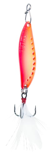 Clam 112660 Leech Flutter Spoon 1/8oz, Size 10, Glow Chartreuse/Pink