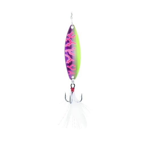 Clam 14341 Leech Flutter Spoon 1/4oz, Size 8, Glow Pink Lightening