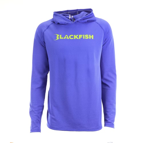 Blackfish 14071 CoolCore UPF Angler Sun Hoodie - Bright Blue size M