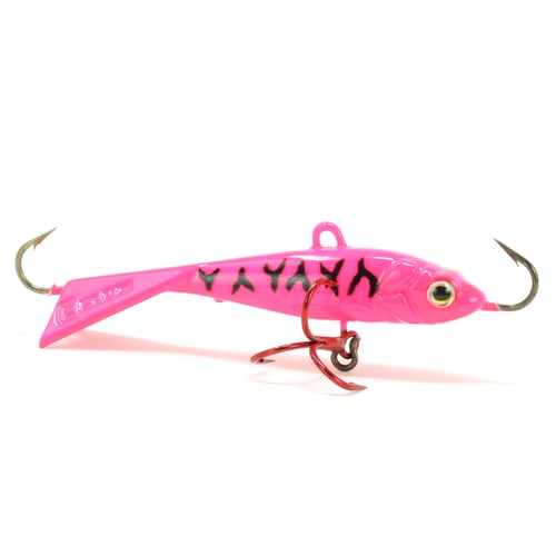 Clam 15560 Tikka Mino, 3/16 Oz Size 12, Glow Pink Tiger
