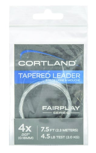 Cortland 605077 Fairplay Fly Leaders (No Loop) 7.5 Ft 6X 2.7lb