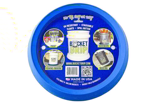 Bucket Grip BG BLUE NoSlip Bucket Holder, Blue | 897721002716