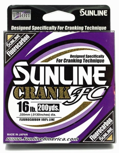 Sunline 63043016 Crank FC 100% Fluorocarbon Line 16lb 600yd Clear