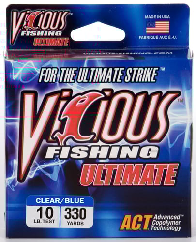 Vicious VCB10 Ultimate Mono 10lb 330yd Clear/Blue | 876152000034