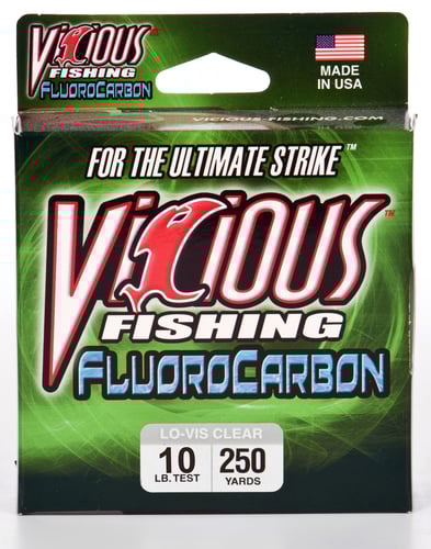 Vicious FLO10 Fluorocarbon Line 10lb 200yd Clear | 876152000966