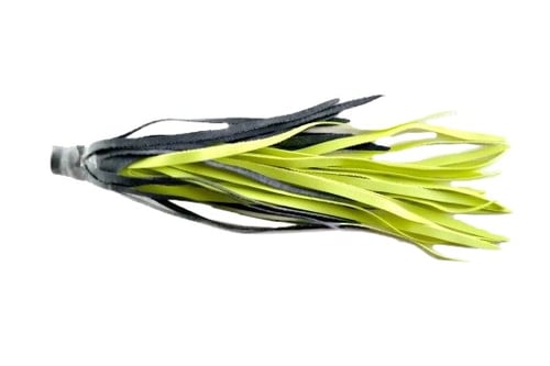 Humdinger RS3L Rubber Skirt, 3 1/2 Inch, Chartreuse  Black, 3/Pack | 045494001621