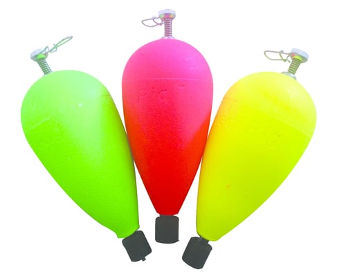 Redi-Rig P400N Release Floats In Neon Green,Yellow & Red