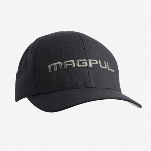 Magpul MAG1103-001-L/XL Wordmark Stretch Fit Hat Black