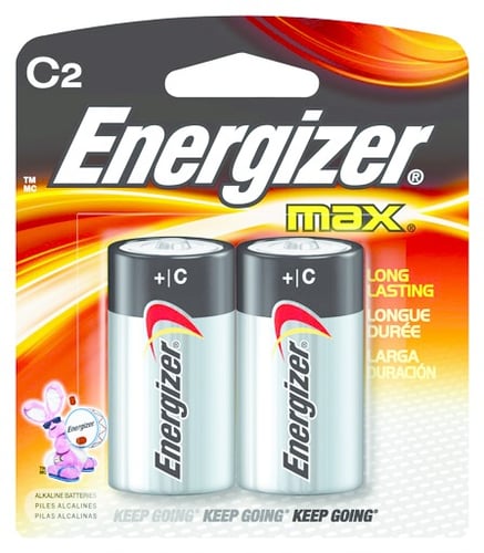 Energizer E93BP-2 Max Alkaline C Batteries 2Pk