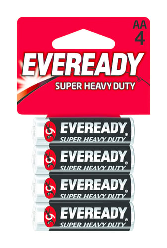 Eveready 1215SW-4 Super Heavy Duty AA Batteries 4Pk