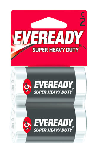 Eveready 1235SW-2 Super Heavy Duty C Batteries 2Pk