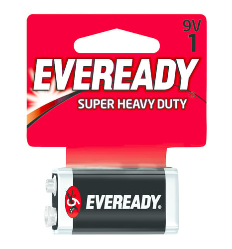 Eveready 1222SW Super Heavy Duty 9V Batteries 1Pk