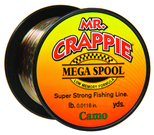 Mr. Crappie MC8CM Monfilament Line Mega Spool 8lb 1200yd Camo | 815227011858