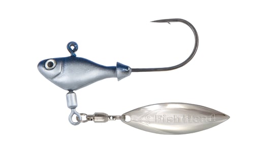Fish Head 1100305 Spin Jighead 1/4oz, 4/0 Hook, Aurora Blue | 814787020164