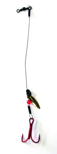 Woodstock EZTR-10 #10 RED TREBLE HOOK & 6 IN. 20LB WIRE FOR TIP-UPS