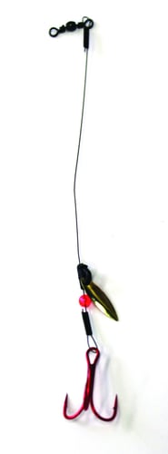 Woodstock EZTR-6 #6 RED TREBLE HOOK & 6 IN. 20LB WIRE FOR TIP-UPS