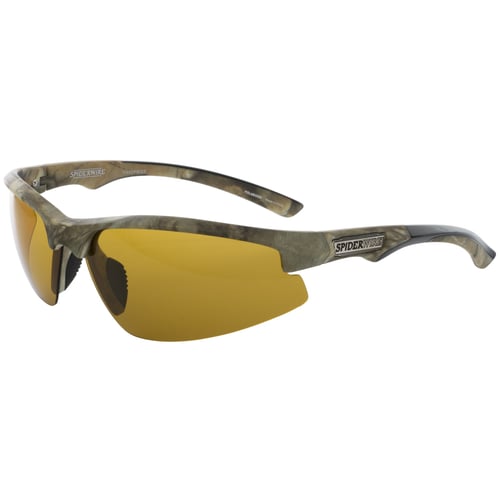 Spiderwire SSGTEMCA-HA Terror Eyes Sunglasses, L/XL, Matte Camo, Amber