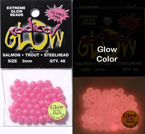 Radical Glow 50255 Beads 5mm Powerful Pink Glow 48Pk | 096951502557