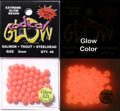 Radical Glow 50254 Beads 5mm Radical Red Glow 48Pk | 096951502540