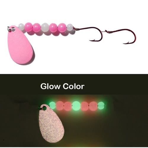 Radical Glow 32255 Kokanee Spinner 2 Size 2 Hooks, Powerful Pink Glow | 096951322551