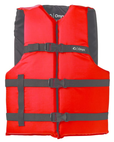 Onyx 103000-100-005-12 General Purpose Life Vest Adult PFD, Red