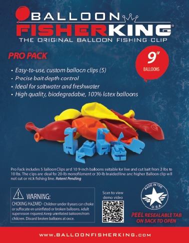 Balloon Fisher King 401 MultiClip Pro Pack w/9 InchBalloons,Clips 10ct | 858650004011