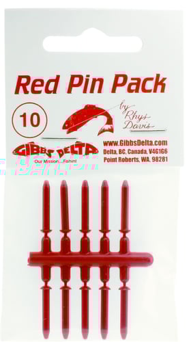Rhys Davis RDAREDPINPK Red Pin Pack 10Pk | 066369000808