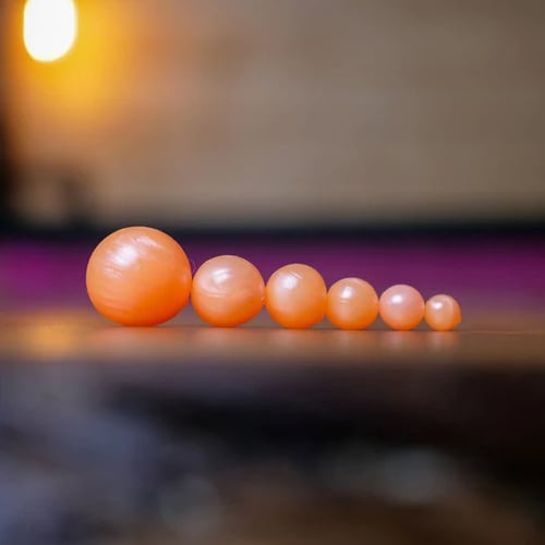 Steelhead Stalkers SBPIB3 10mm Peach ICE Blue  Soft Beads | 852821008426