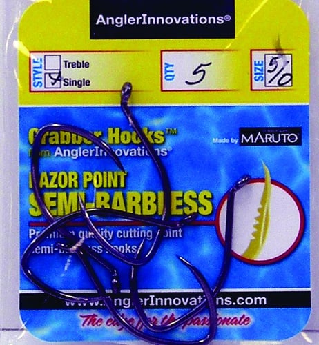 Maruto SICKLE 5/05 Grabber Hook Size 5/0, Semi Razor Point, 10X | 858632002868