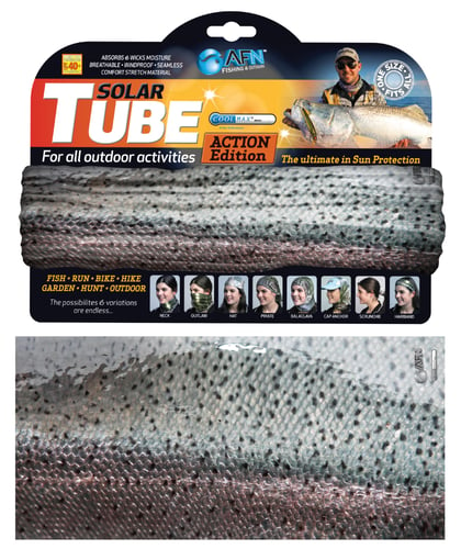 AFN AC6381 Solar Tube,Rainbow Trout Cool Max UPF 40,Breathable