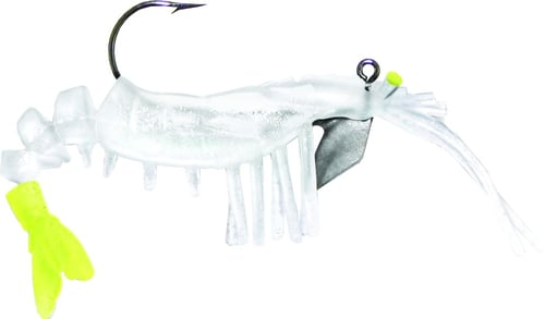 Vudu EVSG351437 Shrimp, 3.25 Inch 1/4 oz, Glow Ghost/Chartreuse Tail | 096077413379