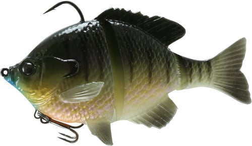 Savage Gear BSS100DG 3D Line Thru Bluegill, Sinking, 3/4oz, 4 Inch, Dark | 840004216089