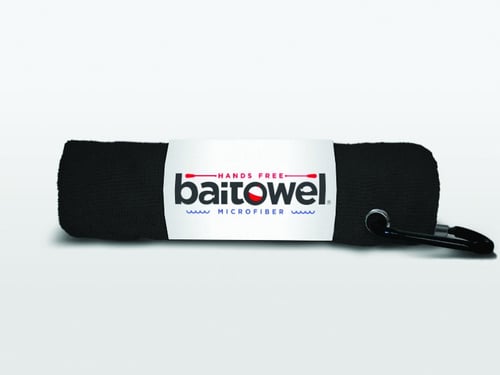 Baitowel BT-BLACK Fishing Towel w/Clip Midnight Black