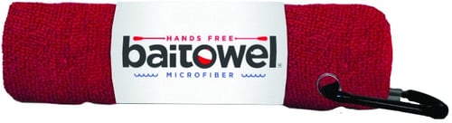 Baitowel BT-RED Fishing Towel w/Clip Blood Red