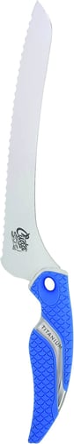 Cuda CUD-18844 9 Inch Titanium Bonded Offset Serrated Knife, Oversized | 016162188449