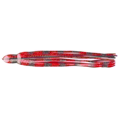 Fathom OC2204 Octopus Trolling Skirt, 5/8 Inch x 8 Inch, Red with Holo | 610585886441