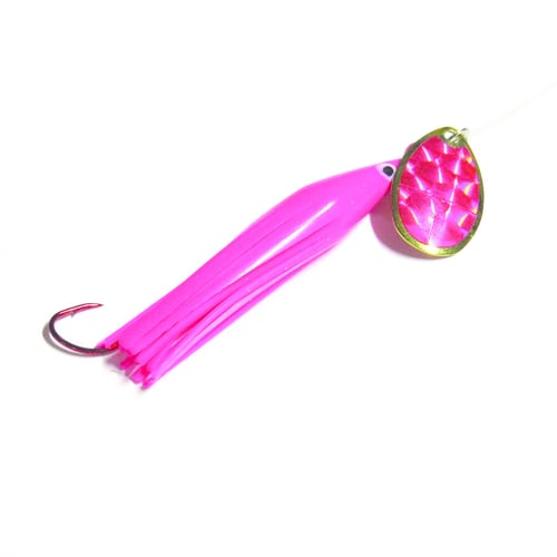 Trout Killer TK PINKPINK 3 Snelled Trout Spinner, 3 Blade, Sz 4 Red | 764210927464