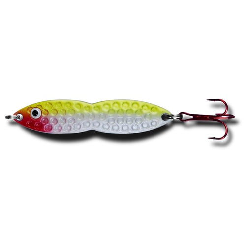 PK Lures FF1PCH Flutter Fish Spoon 1/4 oz., Pearl Chartreuse