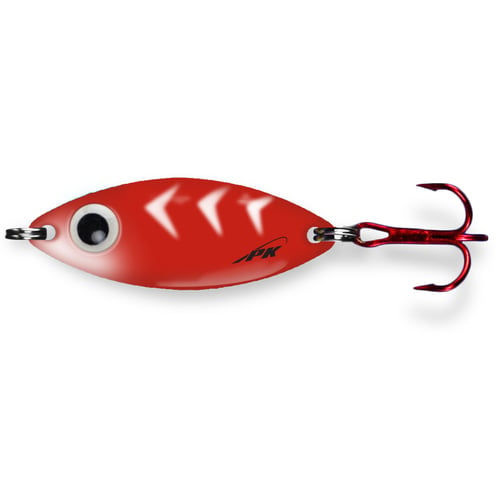 PK Lures PK1RG PK Spoon, 1/8 oz. Red Glow