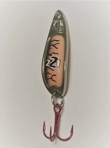 Venom 9.3020 Inferno 221 Flutter Spoon 8 42mm Nickel W/Red Glow | 855416008016