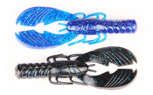 X Zone 10912 4 Inch Muscle Back Craw Black Blue Lam | 824590303026