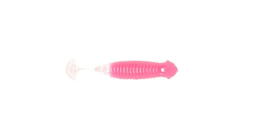 X Zone 37562 1.75 Inch Paddle Tail, 562 Bubble Gum w/Clear Silver Tail | 824590460057