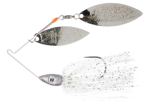 Nichols Lures 3638 Pulsator Metal Flake Spinnerbait, 3/8 oz, Crystal | 740311004037