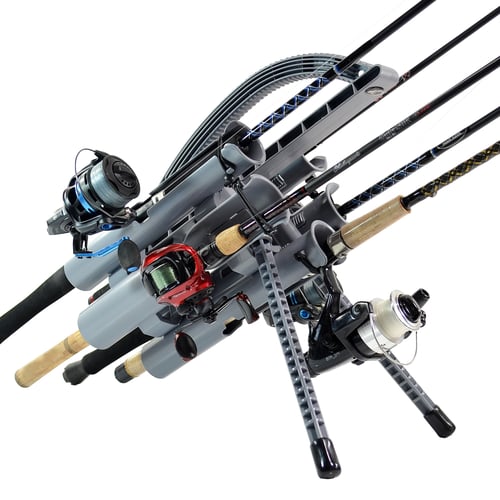 RodRunner RRP5G Pro Fishing Rod Caddy, Carries up to 5 Rods, Gray | 863988000000