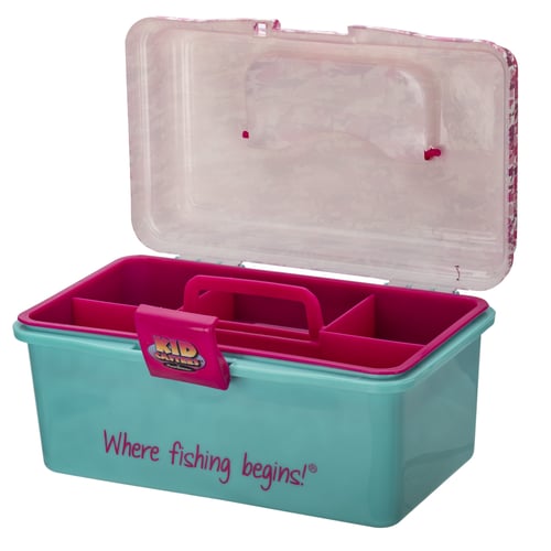 Kid Casters KCTBPINK Kids Tackle Box,Pink, Removable Tray,EZ Latch | 857664006295