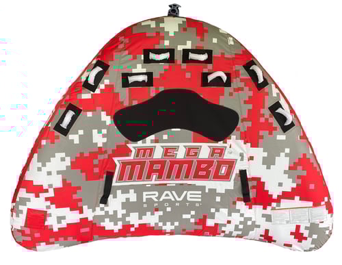 Rave Sports 02367 Mega Mambo Towable 4 Rider Towable, 72 Inchx98 Inchx20 Inch | 695742023679